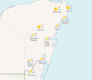 Clima hoy en Cancún y Quintana Roo: Lluvias aisladas 