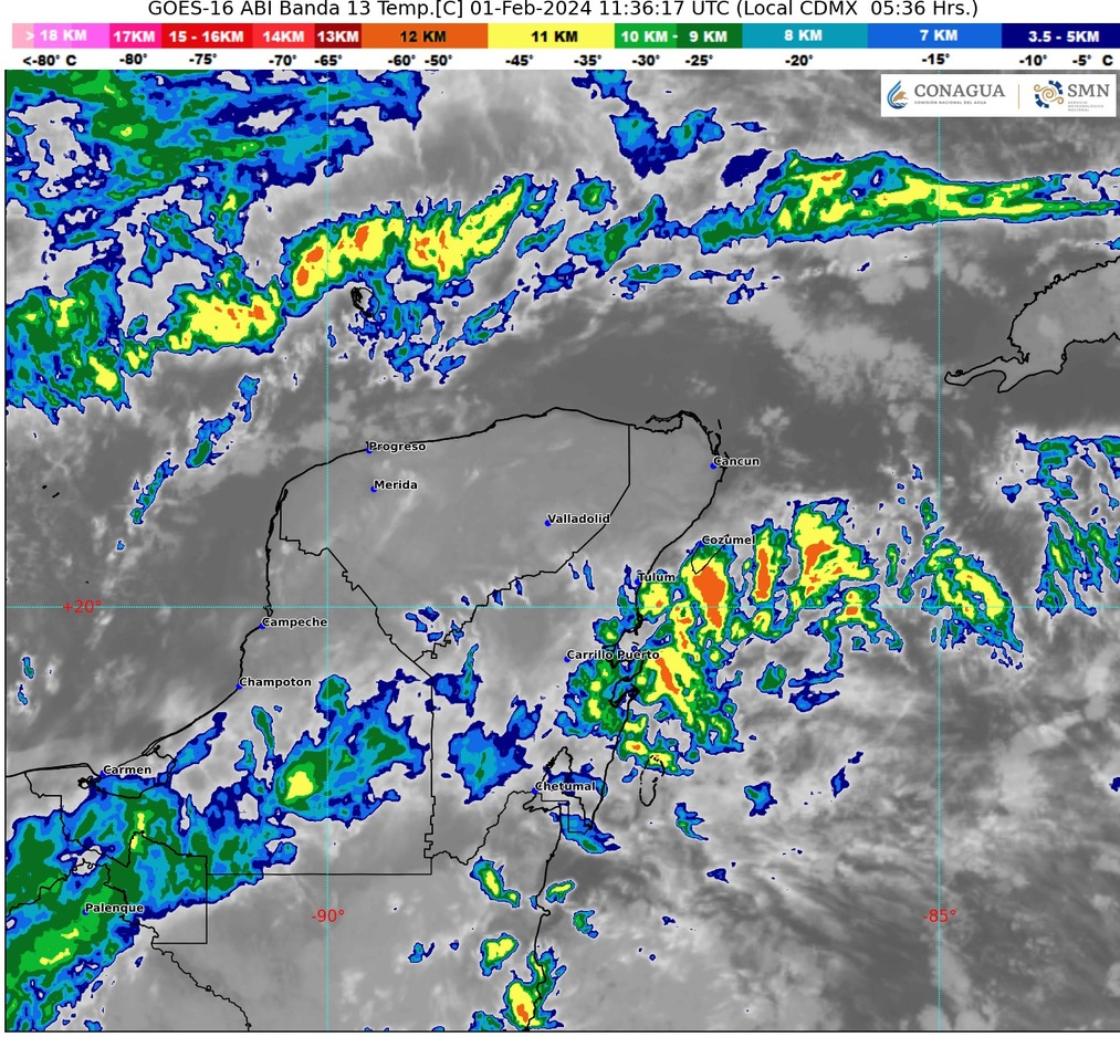 Clima hoy en Cancún y Quintana Roo: Nublado con probabilidad de lluvias