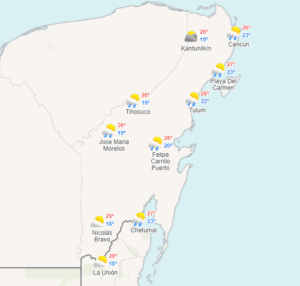 Clima hoy en Cancún y Quintana Roo: Vientos de surada
