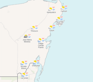 Clima hoy en Cancún y Quintana Roo: Probables lluvias aisladas