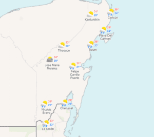 Clima hoy en Cancún y Quintana Roo: Ambiente matutino fresco, cálido por la tarde