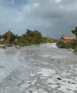 Holbox sufre inundaciones por Frente Frío 32 (VIDEO)