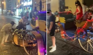 Caballo cae al jalar una calesa con turistas en Merida VIDEO