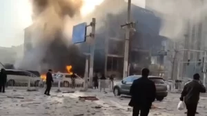 Captan explosion de edificio en China VIDEO