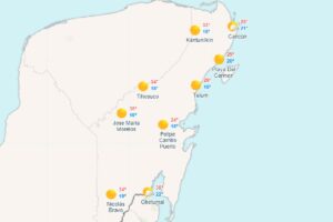 Clima para hoy en Cancun y Quintana Roo Muy caluroso