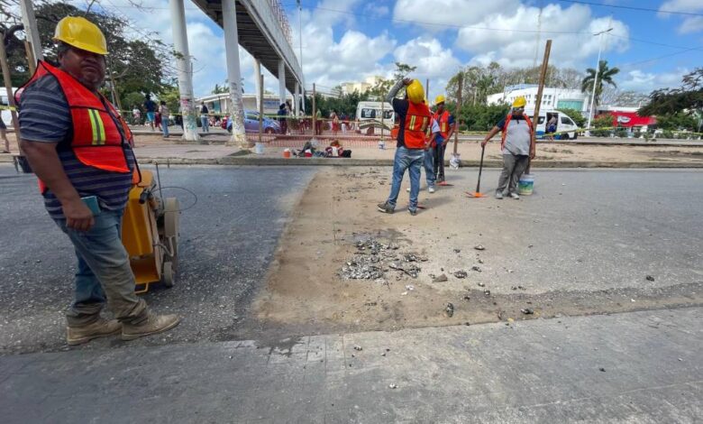 Inicia construcción de paso peatonal en Cancún a la altura del ADO