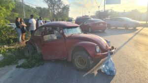 Accidente en Cancún deja 3 personas lesionadas