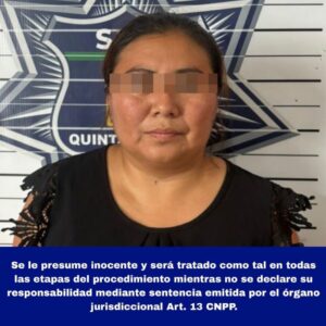 Detienen a pareja en la Región 100 de Cancún por narcomenudeo y extorsión