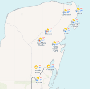 Clima Cancún y Quintana Roo: Evento de norte