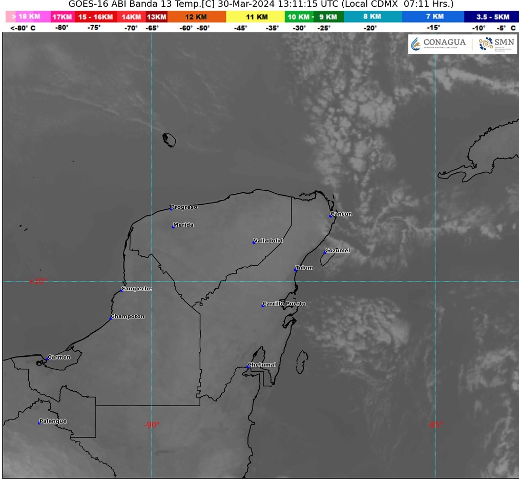 Clima hoy en Cancún y Quintana Roo: Caluroso con posibles lluvias