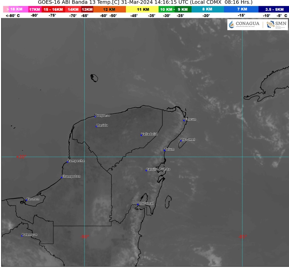 Clima hoy en Cancún y Quintana Roo: Nublado con posibles lluvias