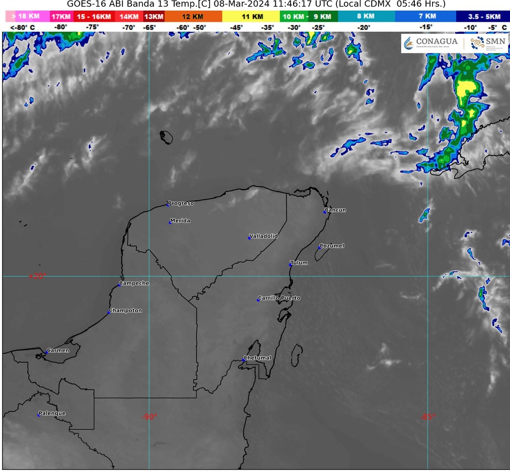 Clima hoy en Cancún y Quintana Roo: Temperaturas calurosas entre 35 a 40°C