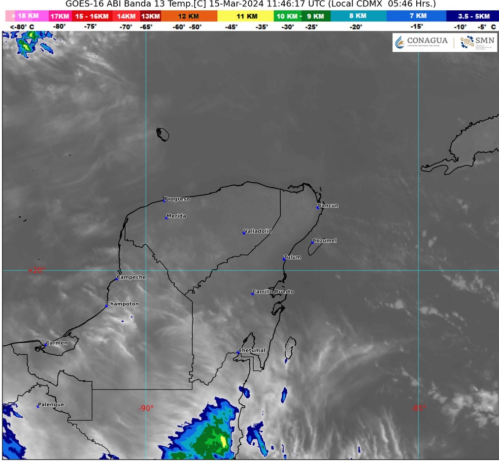 Clima en Cancún y Quintana Roo: Caluroso con posibles lluvias