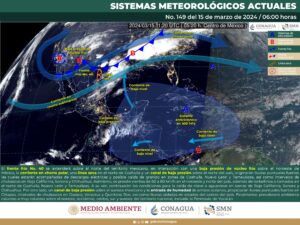 El clima para este 15 de marzo en Cancún y Quintana Roo, se espera ambiente caluroso con vientos y probabilidad de lluvias.