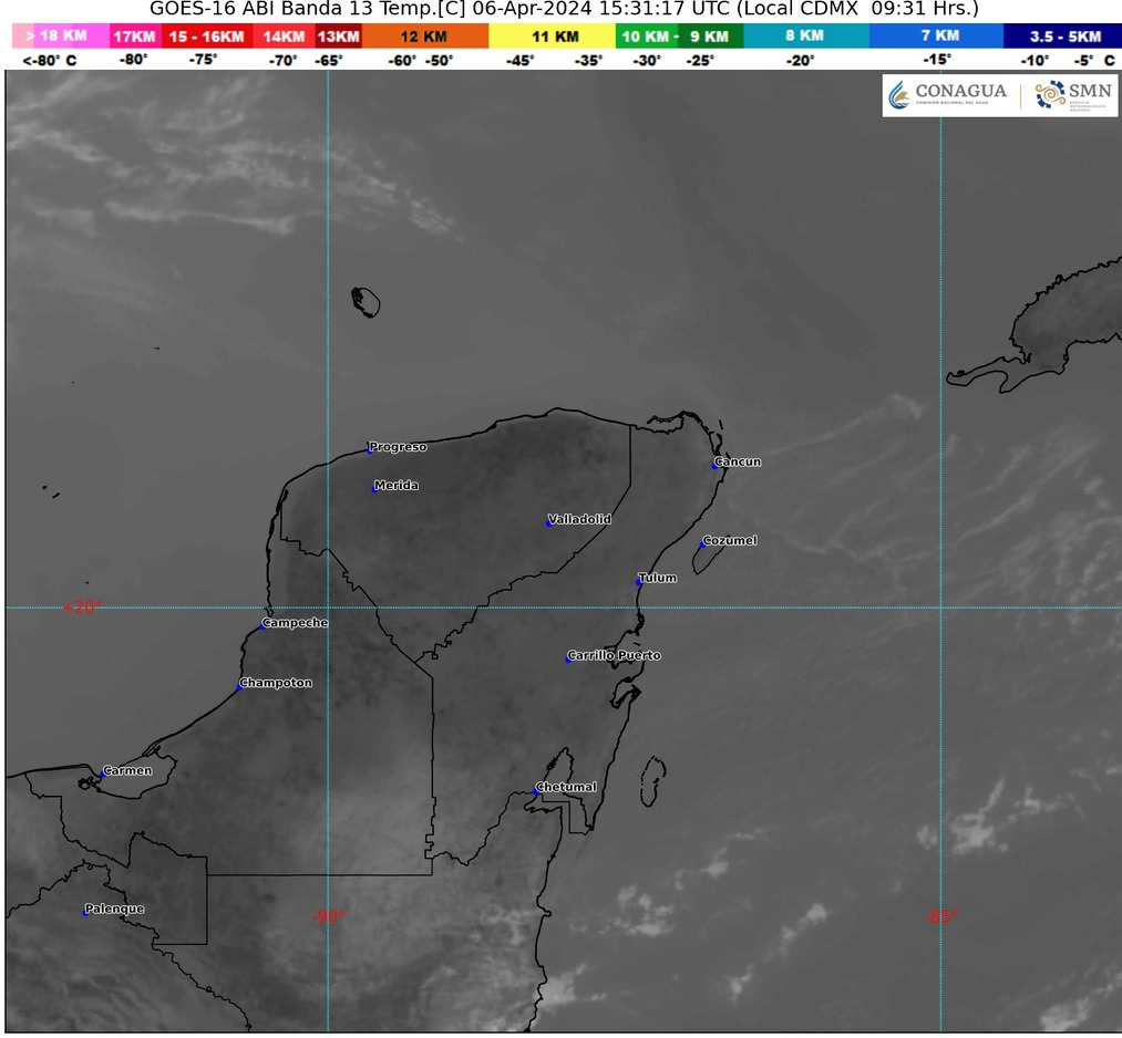 Clima hoy en Cancún y Quintana Roo: Cielo medio nublado a nublado