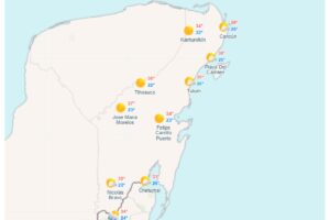 Clima para hoy en Cancun y Quintana Roo medio nublado y con calor