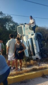 Accidente en carretera 307 deja al menos 14 lesionados