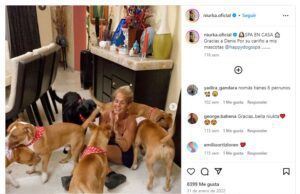 Niurka disfruta de sus perros