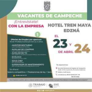 Ofertas laborales en el hotel del Tren Maya 1