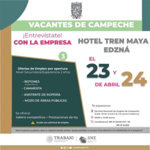 Ofertas laborales en el hotel del Tren Maya 3 1