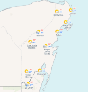 Clima hoy en Cancún y Quintana Roo: Posibles lluvias por Frente Frío 43