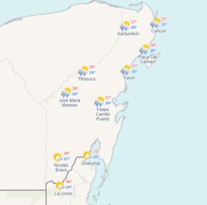 Clima hoy en Cancún y Quintana Roo: Caluroso con evento de norte