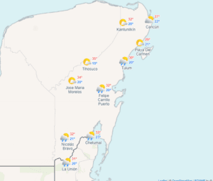 Clima hoy en Cancún y Quintana Roo: Lluvias fuertes por frente frío 45