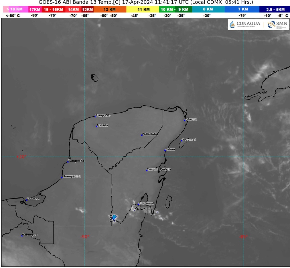 El clima para este 17 de abril en Cancún y Quintana Roo, se espera cielo medio nublado con posibles lluvias. Pronóstico del tiempo.