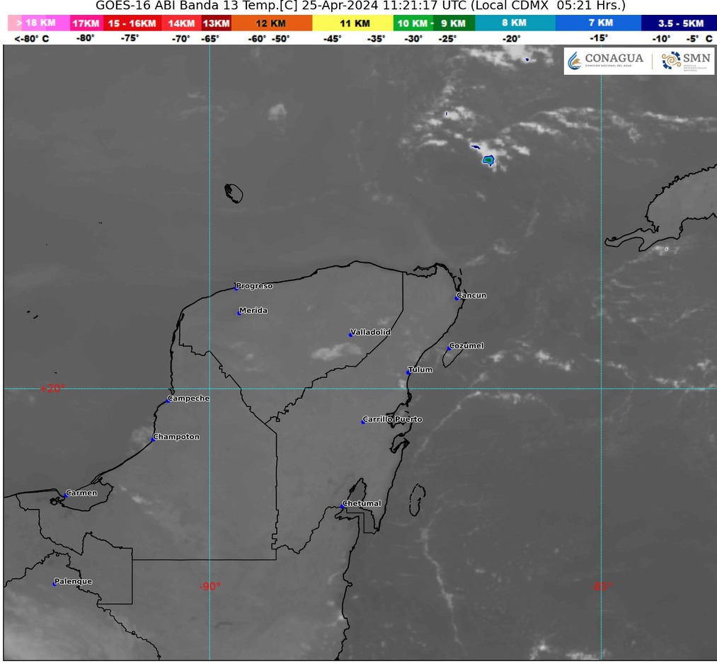 Clima hoy en Cancún y Quintana Roo: Nublado con ambiente muy caluroso