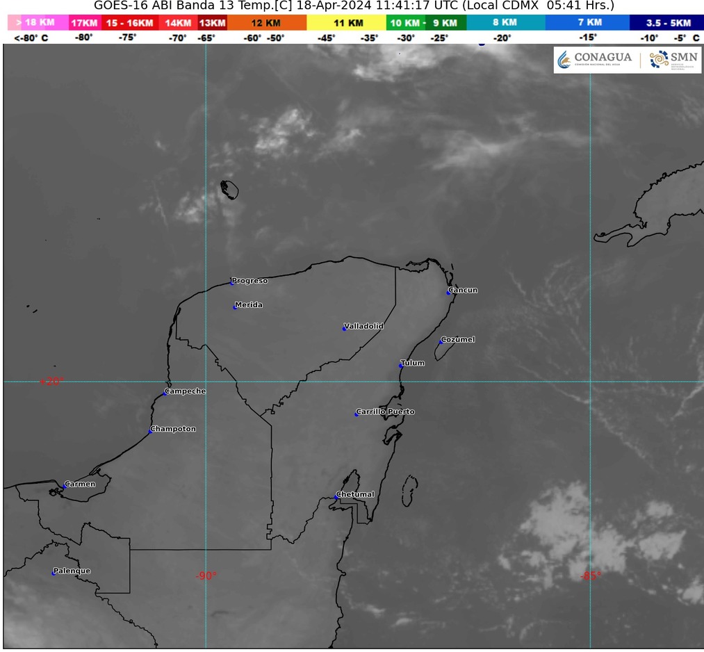 Clima hoy en Cancún y Quintana Roo: Nublado con posibles.