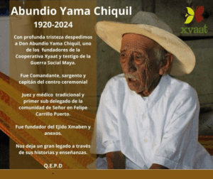 Fallece a los 104 años el Comandante Maya Abundio Yama Chiquil