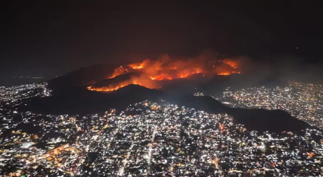 Incendios forestales azotan Acapulco y Chilpancingo