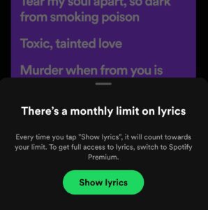 Spotify: ¿Cobrarán por ver letras de canciones? Esto es lo que sabe