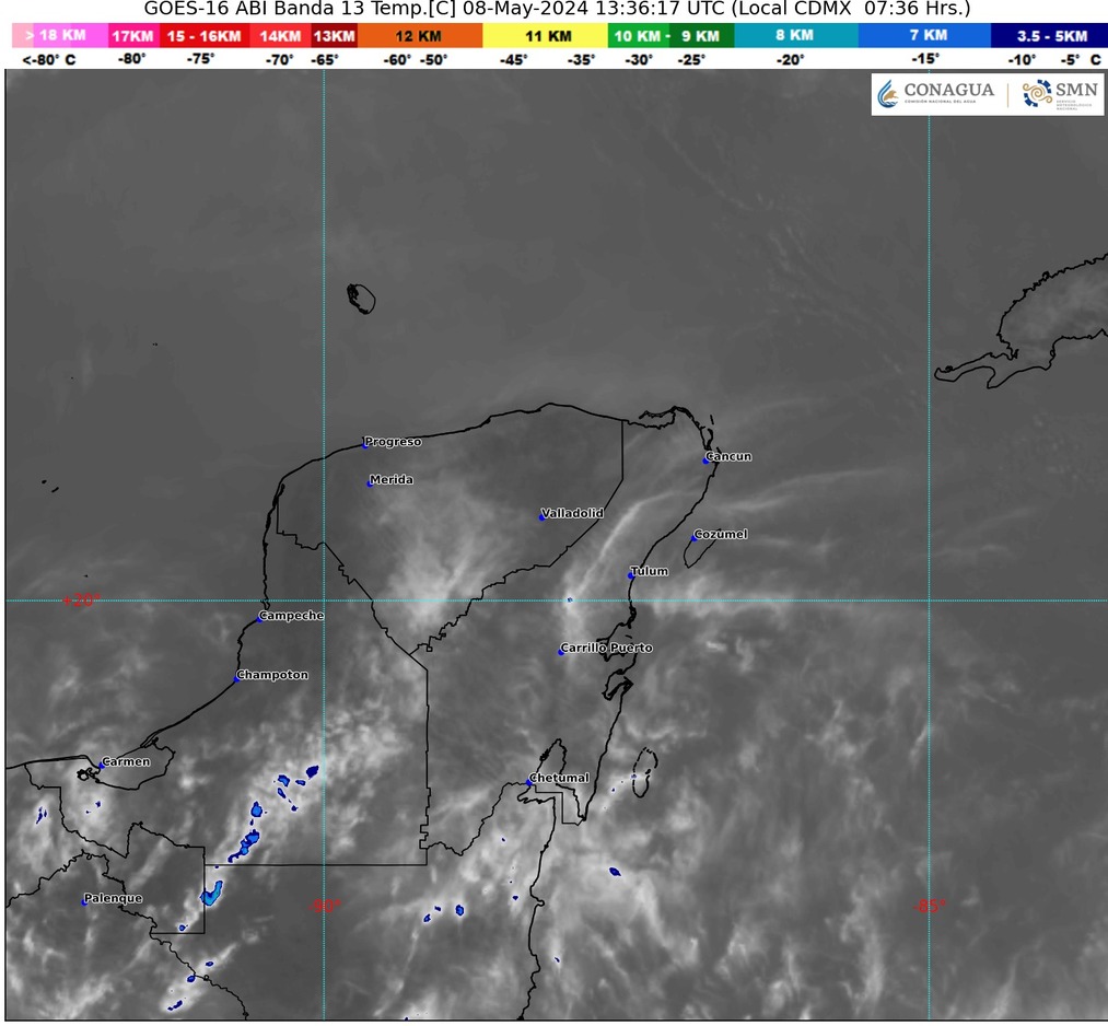 Clima hoy en Cancún y Quintana Roo: Cielo parcialmente nublado y sin lluvia en la región