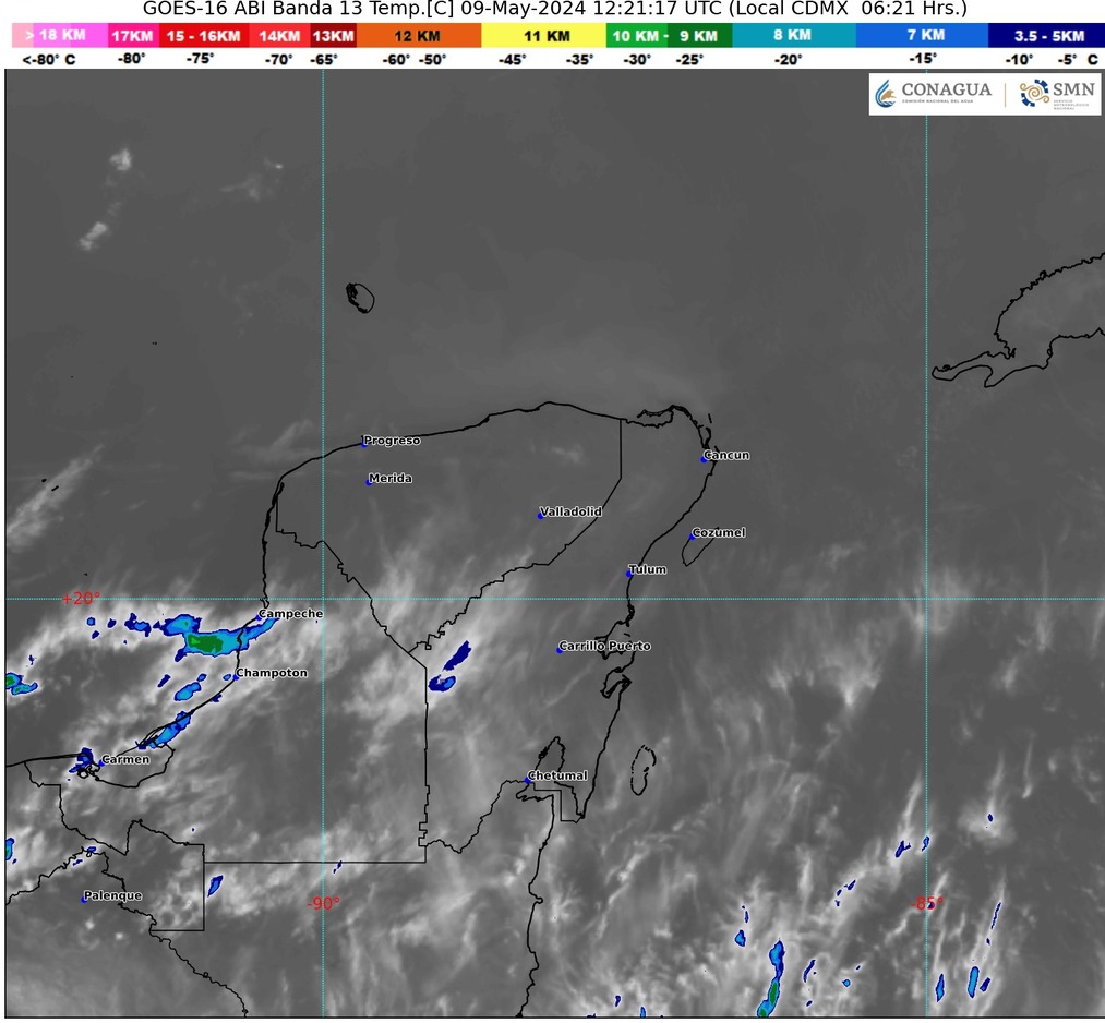 Clima hoy en Cancún y Quintana Roo: Cielo medio nublado con probabilidad de lluvias aisladas