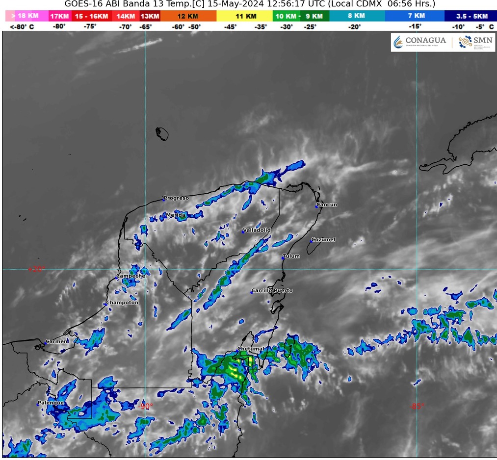 Clima hoy en Cancún y Quintana Roo: Cielo parcialmente nublado durante la mañana