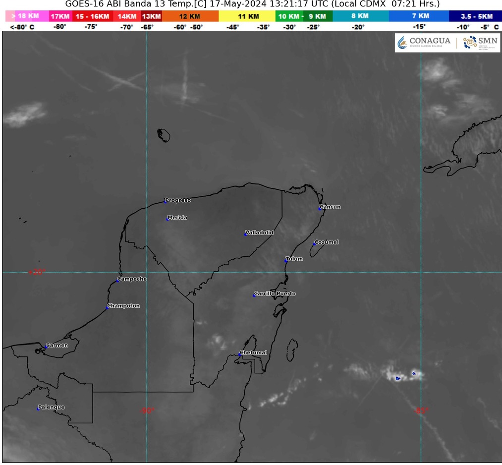 Clima hoy en Cancún y Quintana Roo: Cielo nublado durante el día con lluvias aisladas