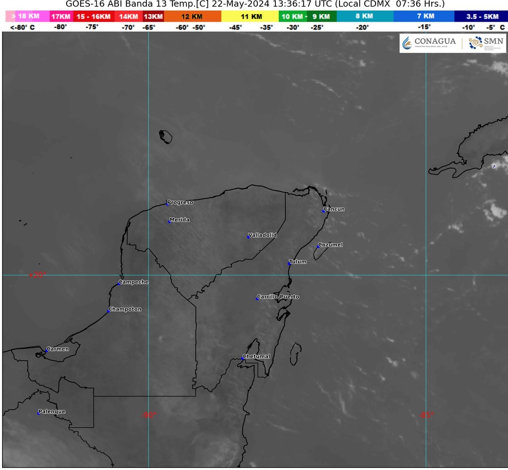 Clima hoy en Cancún y Quintana Roo: Cielo medio nublado con ambiente cálido