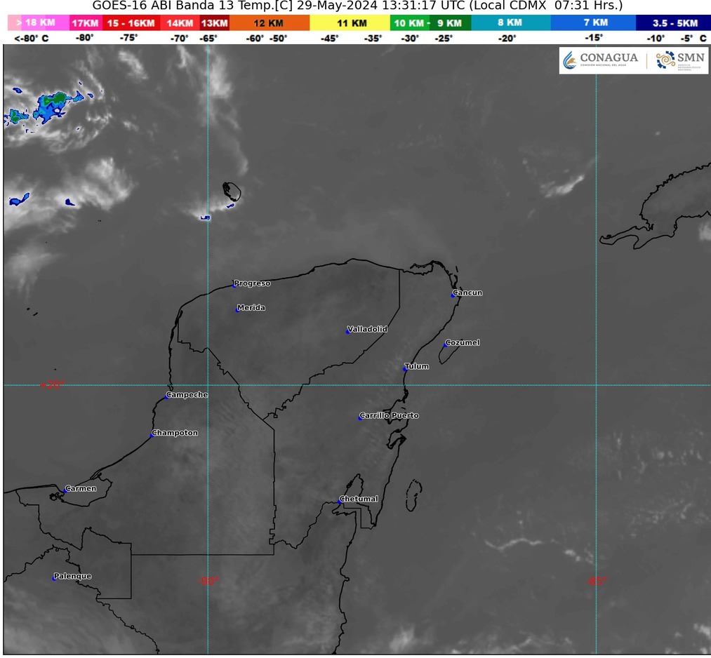 Clima hoy en Cancún y Quintana Roo: Cielo medio nublado con lluvias aisladas