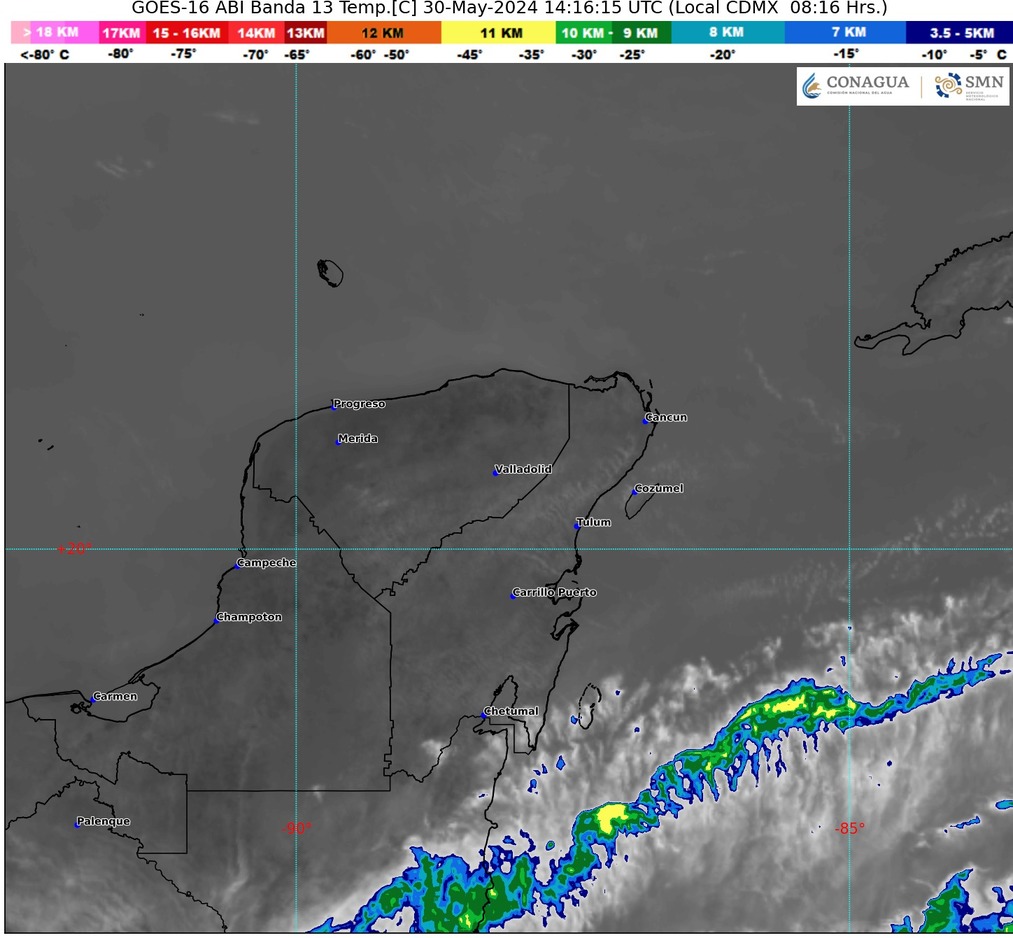 Clima hoy en Cancún y Quintana Roo: Cielo medio nublado con lluvias aisladas