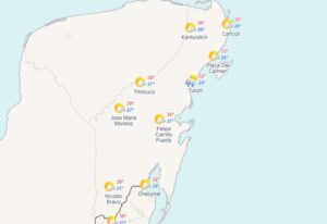 Clima hoy en Cancún y Quintana Roo: Sin lluvias y extremadamente caluroso