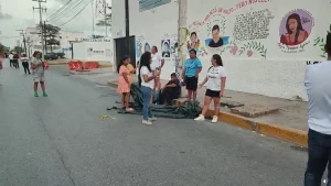 Mural de madres buscadoras afectado se arma discusion y policia dada de baja