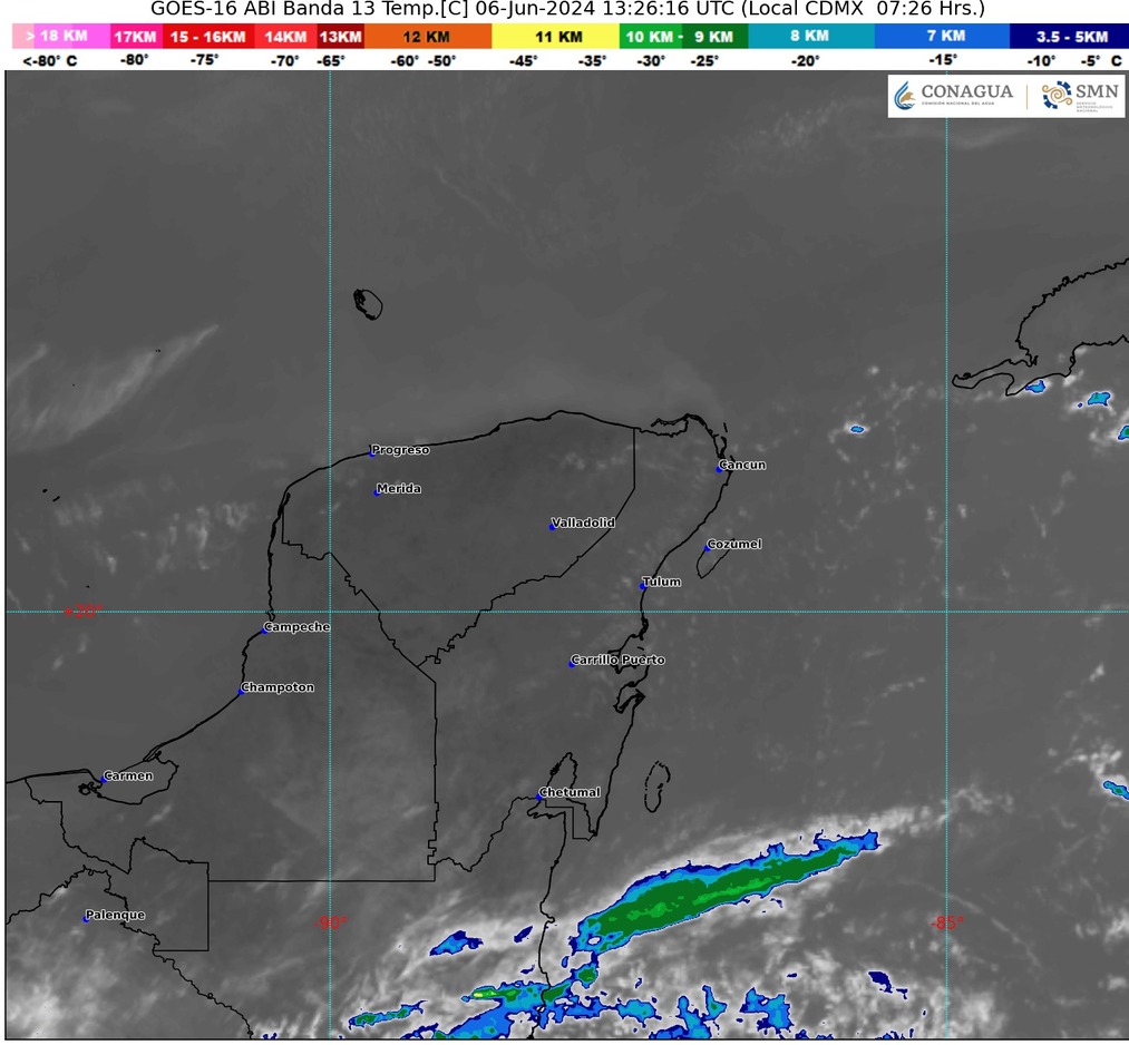 Clima hoy en Cancún y Quintana Roo: Cielo medio nublado con lluvias