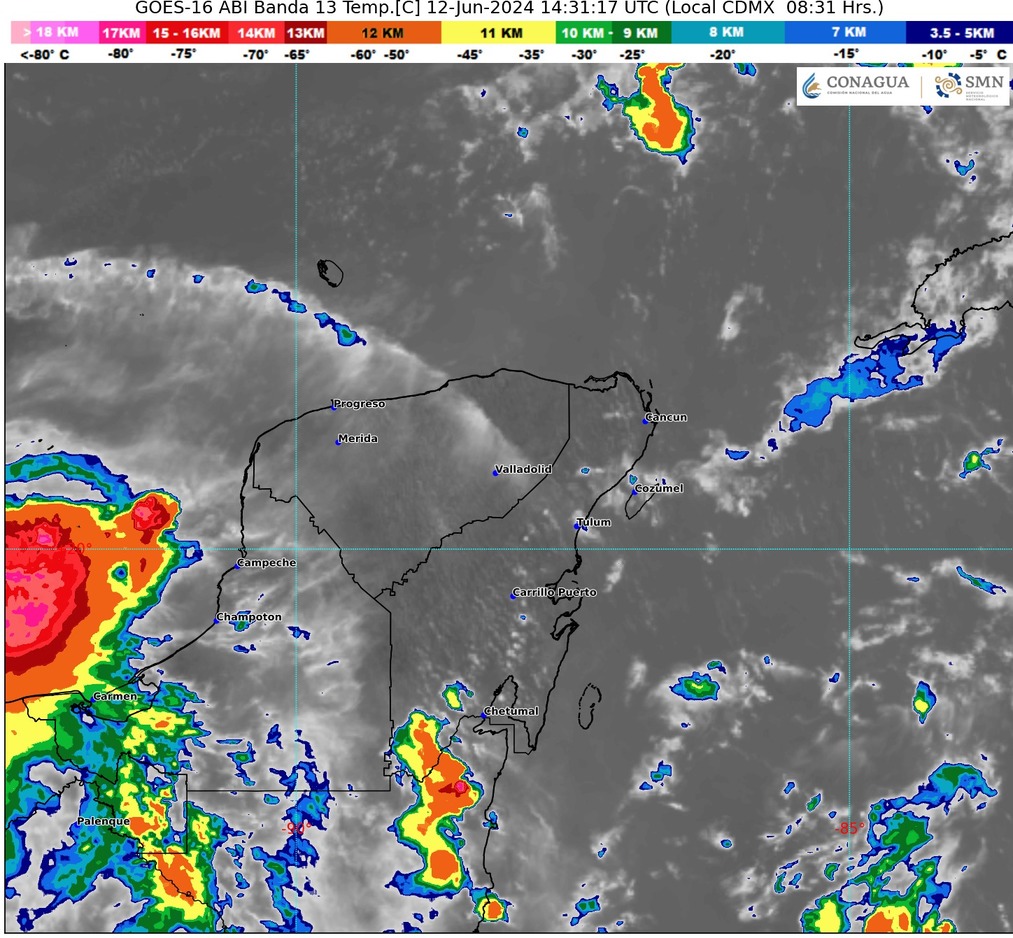 Clima hoy en Cancún y Quintana Roo: Cielo medio nublado a nublado con lluvias