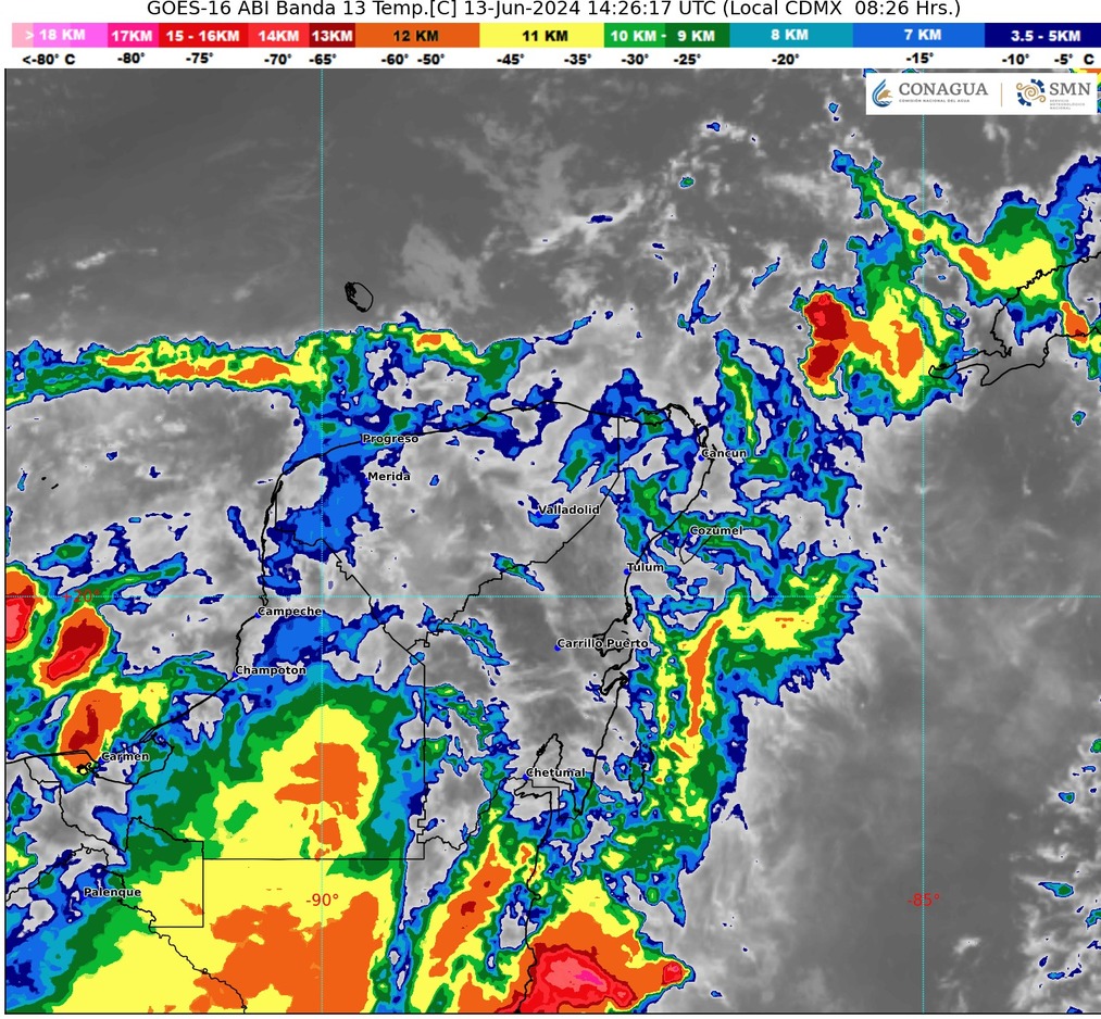 Clima hoy en Cancún y Quintana Roo: Cielo medio nublado y ambiente templado en la mañana