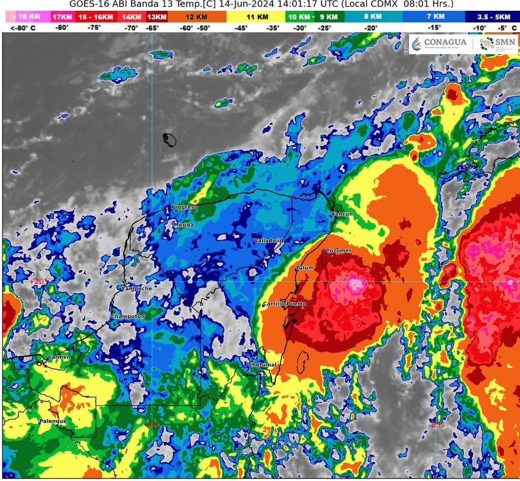 Clima hoy en Cancún y Quintana Roo: Cielo nublado con lluvias puntuales