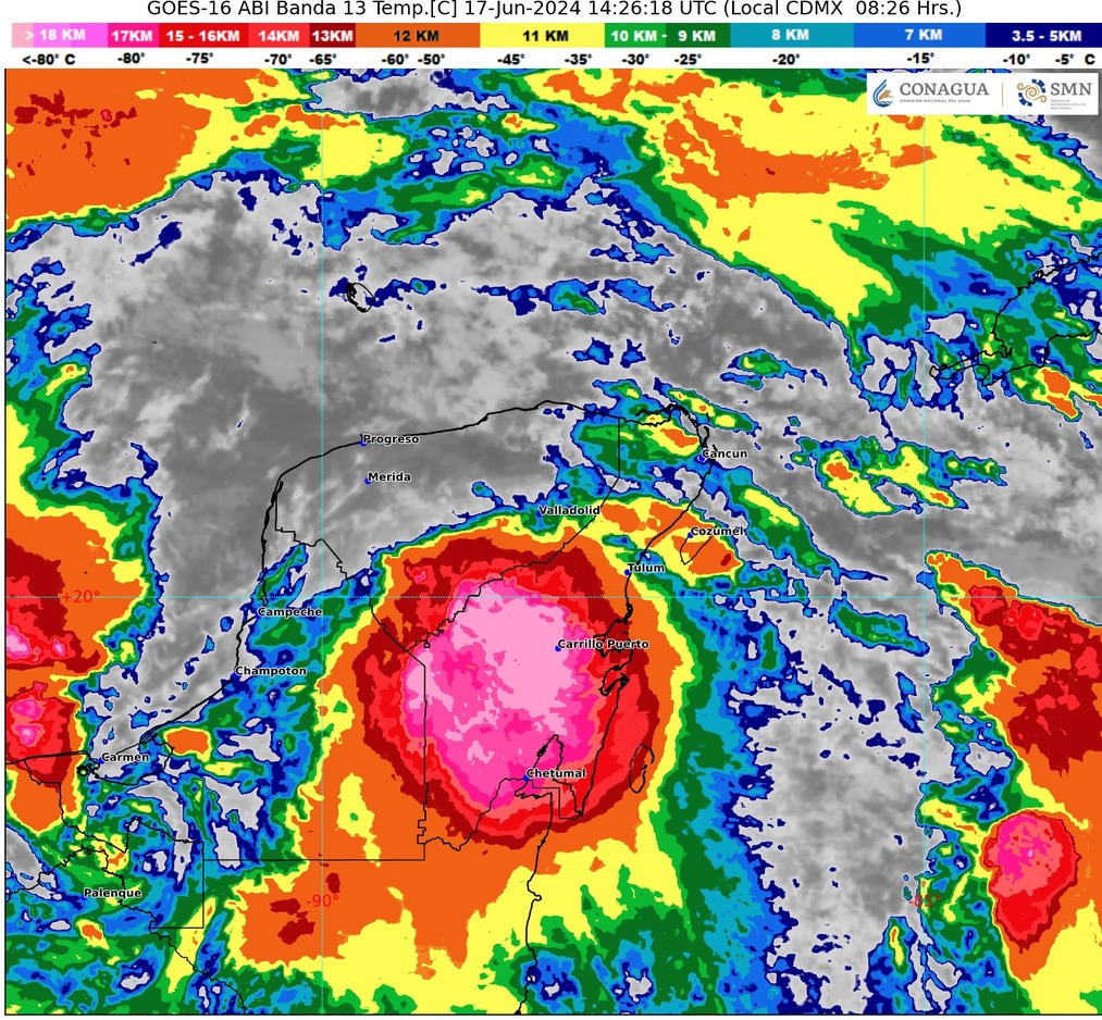 Clima hoy en Cancún y Quintana Roo: Cielo nublado la mayor parte del día