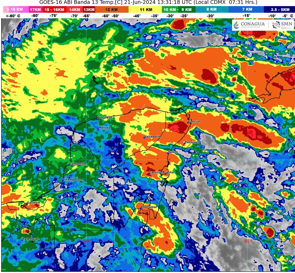 Clima hoy en Cancún y Quintana Roo: Cielo nublado con lluvias puntuales intensas