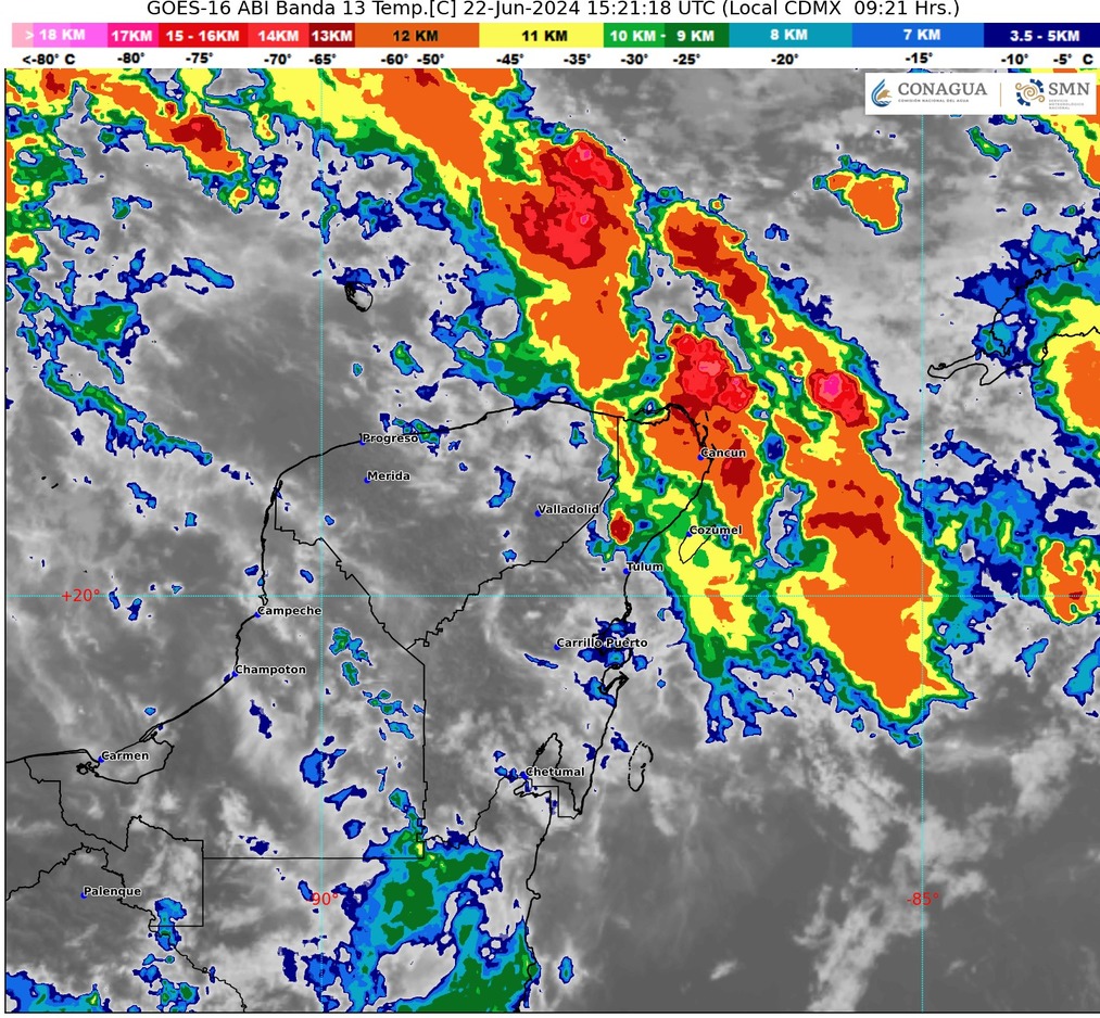 Clima hoy en Cancún y Quintana Roo: Cielo nublado con lluvias intensas