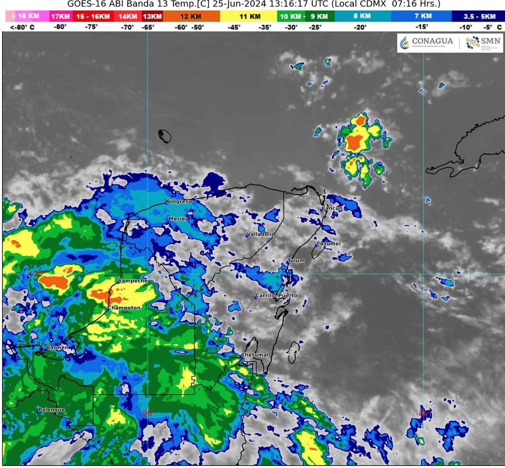 Clima hoy en Cancún y Quintana Roo: Cielo medio nublado con ambiente templado